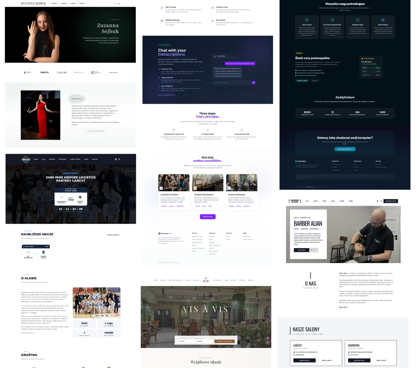 Mockup strony internetowej